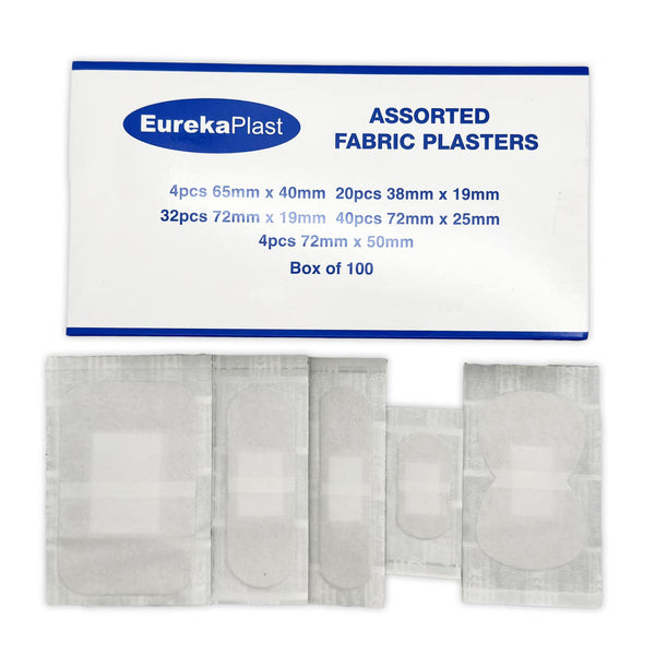 Assorted Fabric Plasters - Box of 100